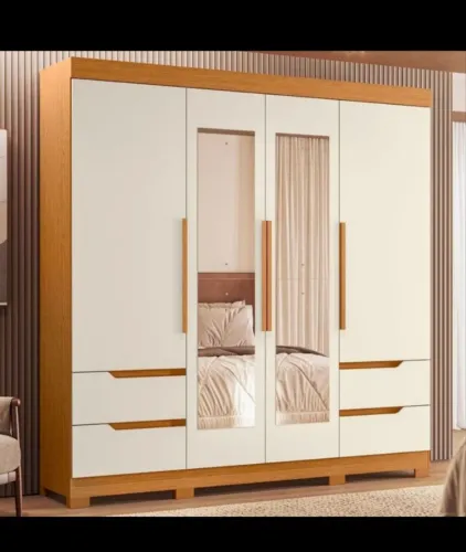 Guarda roupa 6 portas com espelho