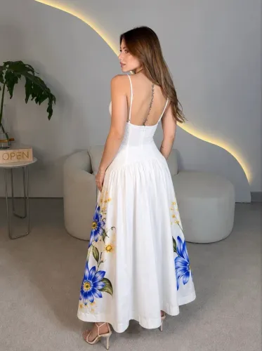 Vestido orquídea off farm novo