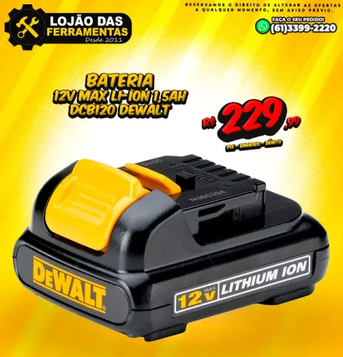 Bateria 12v Max Li-Ion 1,5Ah Dcb120 Dewalt