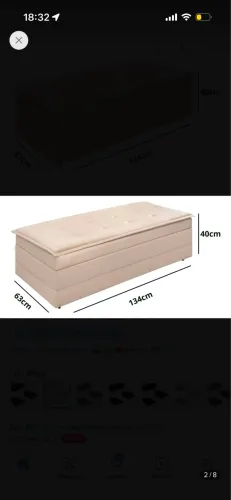Sofá puff cama e baú 