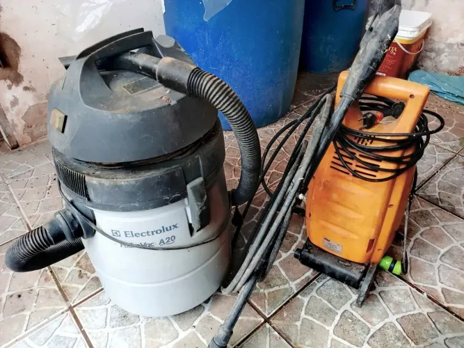Lavadora de pressão e aspirador de pó