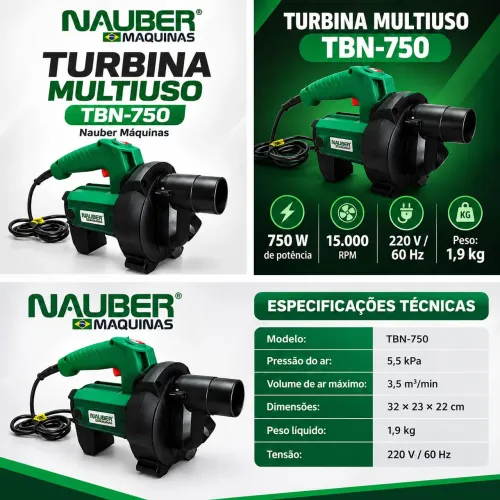 Turbina multiuso TBN750 ( turbina de vento )
