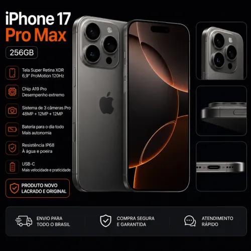 iPhone 17 Pro Max 256GB Novo Lacrado Original