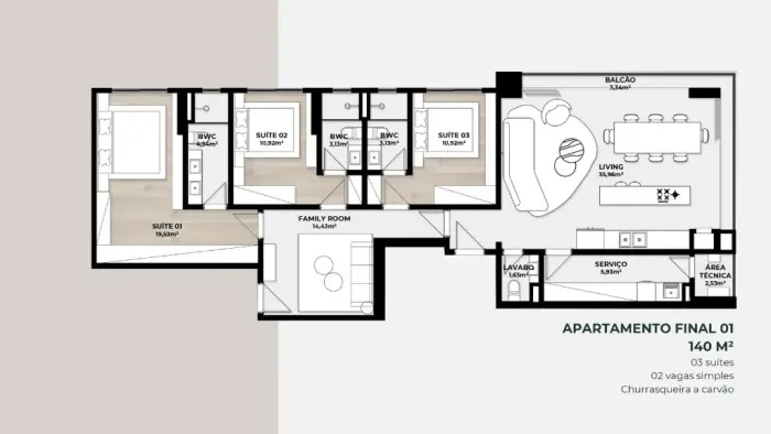 Apartamento Privativo com 3 Suítes à Venda em Itajaí