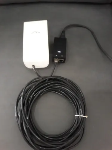 Antena Lan NanoStation Loco M5 Internet Rádio + Fonte+Cabos - Pouco Usada - Ler Anúncio