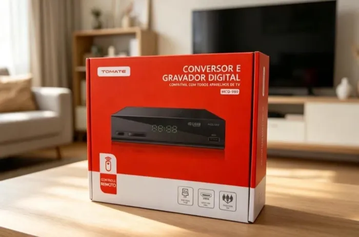 Conversor e Gravador Digital com controle remoto - Novo!