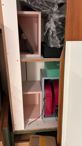CONJUNTO DE NICHOS COLORIDOS COM 6 UNIDADES AZUL E ROSA