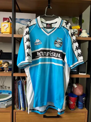 Camiseta Kappa 2001 Banrisul Celeste N#10 - Tamanho G
