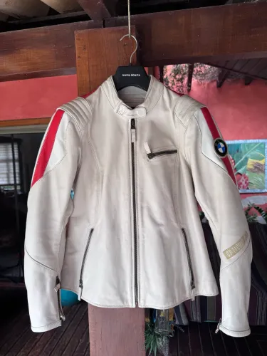 Jaqueta BMW de couro feminina tam M