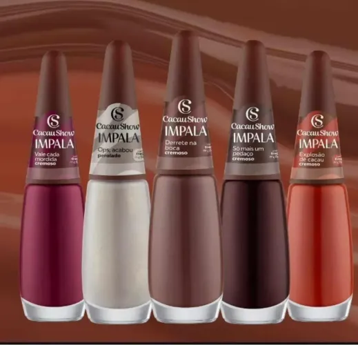Esmalte impala cacau show kit com 5