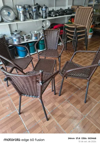 Jogo para terraço em fibra sintética 