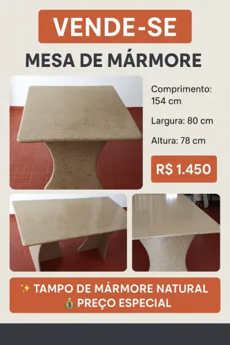 Mesa em mármore
