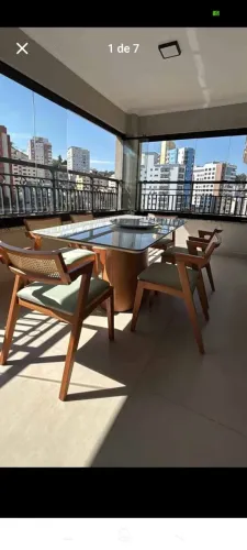 Sala de jantar tamanho 1.80x90 com tampo duplo+ 6 cadeiras Zeus