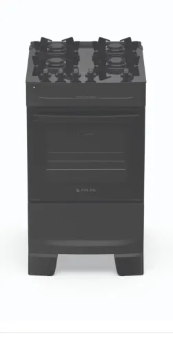 Fogão Atlas Mônaco Top Glass 4 Bocas com Mesa de Vidro e Acendimento Automático 