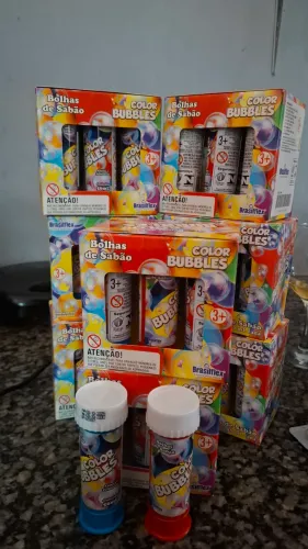 Kit 08 cx bolinhas de sabão c/ 06 canudos
