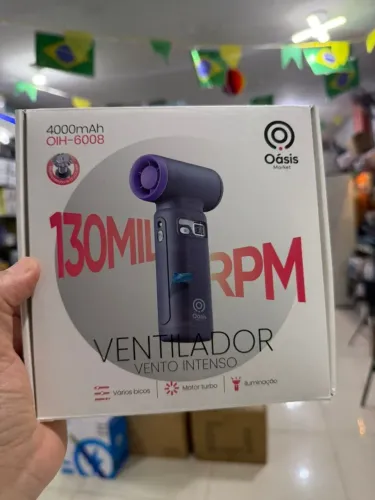 ventilador portátil Oásis OIH-6008 possui bateria de 4000mAh