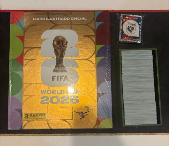 Álbum Dourado FIFA World Cup 2026 Lacrado + Coleção Completa (980 Figurinhas)