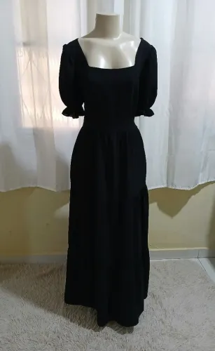 Vestido longo forrado P/M