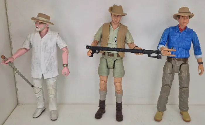 Bonecos jurassic park ( John Hammond/Alan Grant/Robert Muldoon )