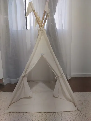 Cabana infantil completa 90 cm x 90 cm x 120 cm offwhite cru