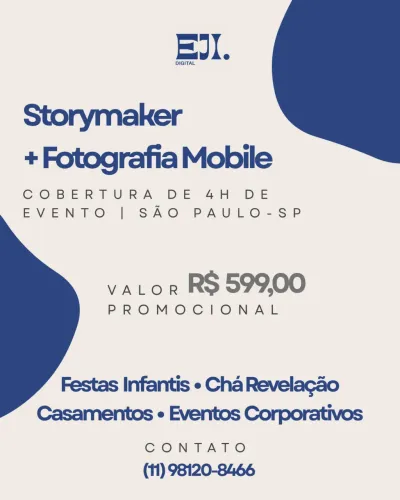 VIDEOMAKER - FOTOGRAFIA | ANIVERSÁRIO E EVENTOS GERAIS