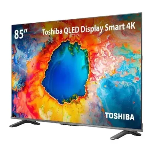 Smart TV QLED Display 4K UHD Google TV 85 Imersão total com a qualidade painel QLED