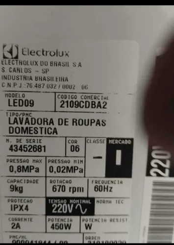 Vendo máquina de lavar roupa