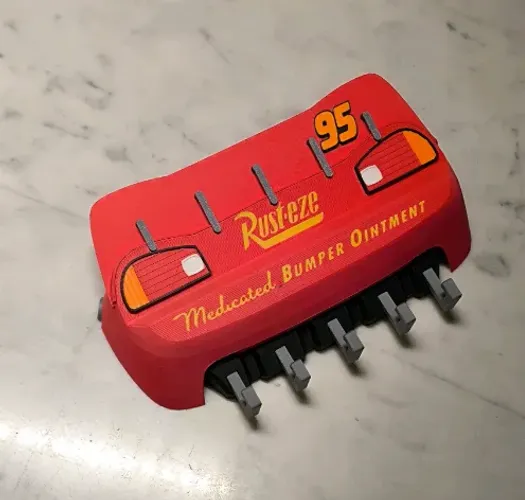 Porta-Chaves Relâmpago Carros Decoração Infantil/Geek/Gamer/Quarto/Escola/Lojas