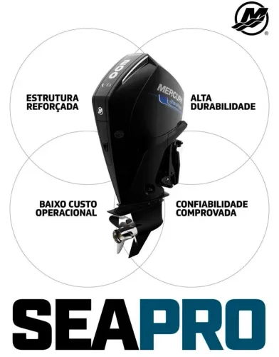 Motor Mercury 200 HP Sea Pro - novo
