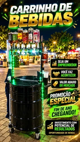 Carrinho móvel de bebidas