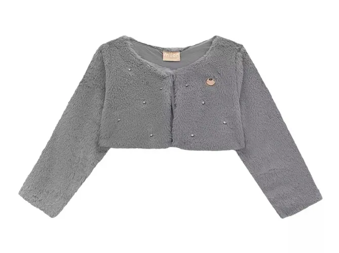 Bolero infantil Milon Novo cinza TAM 10