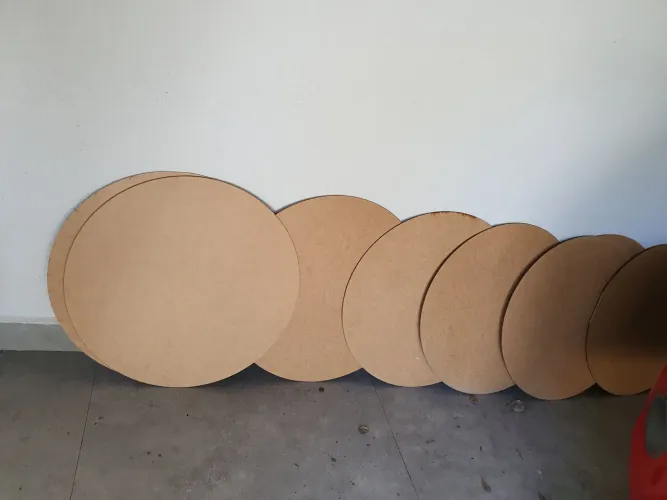 Placas de MDF redondas