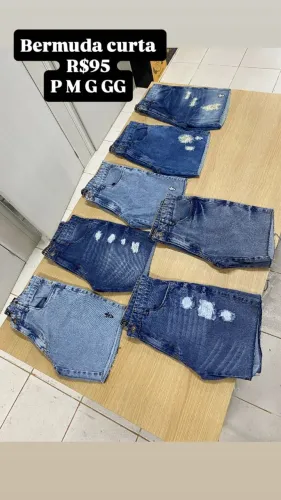 Bermuda Masculina Jeans Curta Tam P M G GG