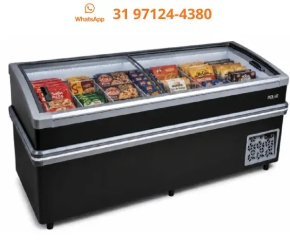 Ilha de Congelados Vidro Curvo 2M Polar