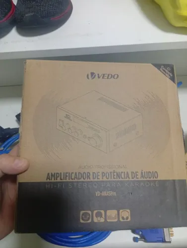 Amplificador Vedo AK45 Pro (Novo) + 4 Caixas Pro Bass SF 250