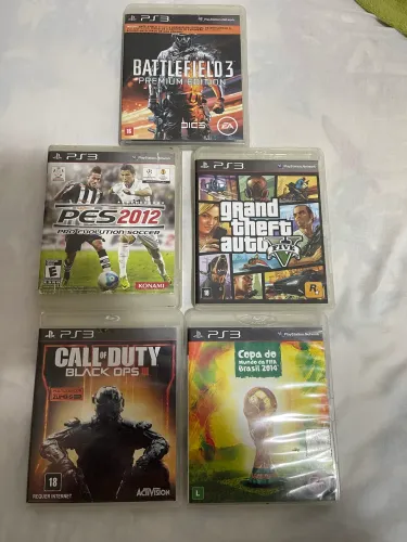 JOGOS ORIGINAIS DE PS3 - GTA V, COD BLACK OPS III E MAIS