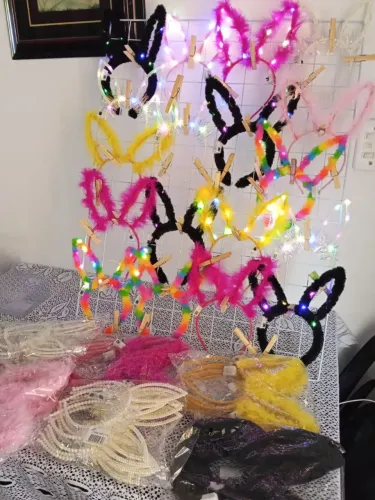 2 Arcos de coelha iluminada Carnaval