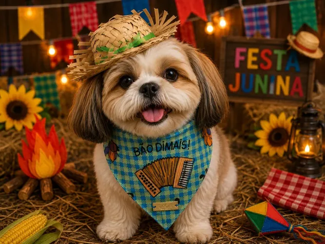 Bandana pet macho para o São João