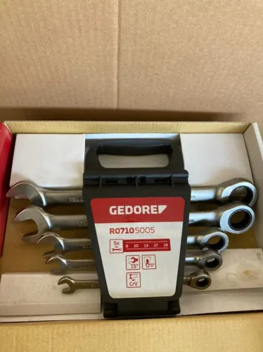 JOGO CHAVE CATRACA COMBINADA GEDORE 5 PEÇAS - NOVO