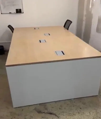 COMBO Mesa c/ 4 posições + 4 cadeiras + 4 Gaveteiros
