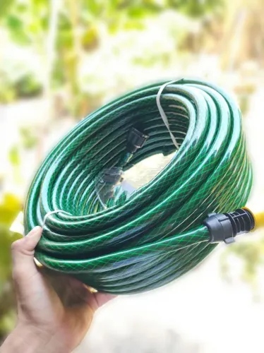 Mangueira Trançada 20M PVC Flexível com Esguicho Jardim Irrigação