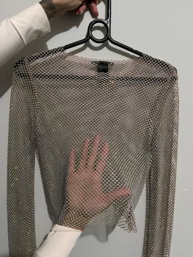 Cropped brilho da zara