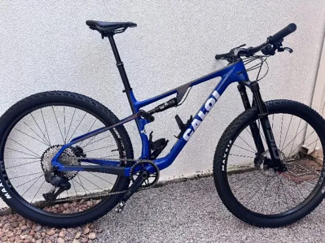 Caloi Full Suspension Carbono Di2 XT/SLX - Tamanho G (L) - 8 meses de uso