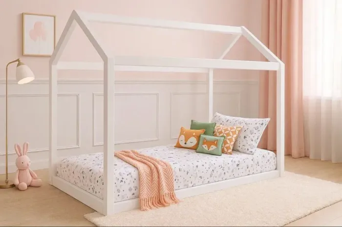 Cama de solteiro modelo casinha
