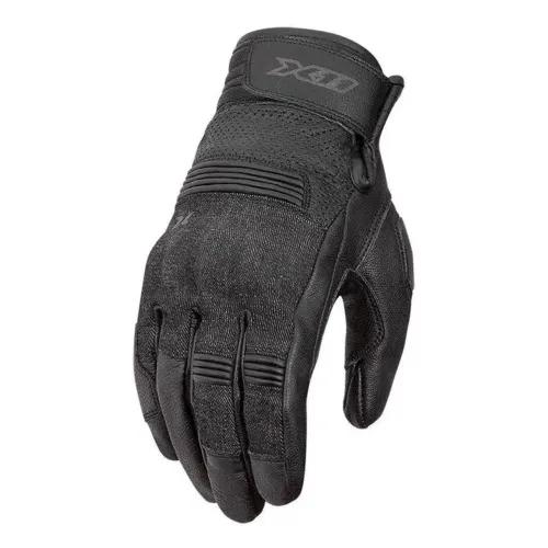 Luva Motociclista X11 Urban Pro Couro/Poliéster Cano Médio c/ Proteções 