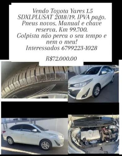 Toyota Yaris XL Plus T. Sed. 1.5 Flex 16V Aut. 2019