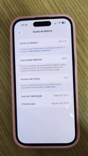 iPhone 15 256GB Preto - único dono com Nota Fiscal!