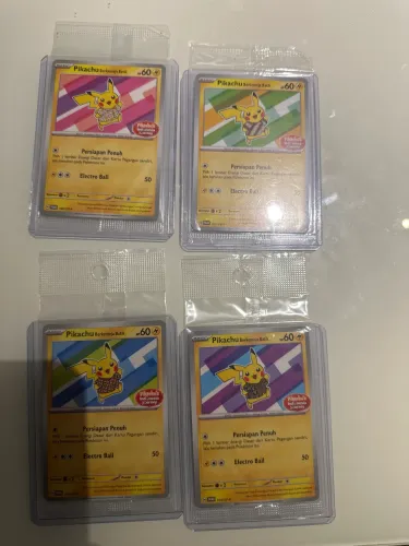 Set Completo 4 Pikachu Batik LACRADO. Exclusivo da Indonésia  