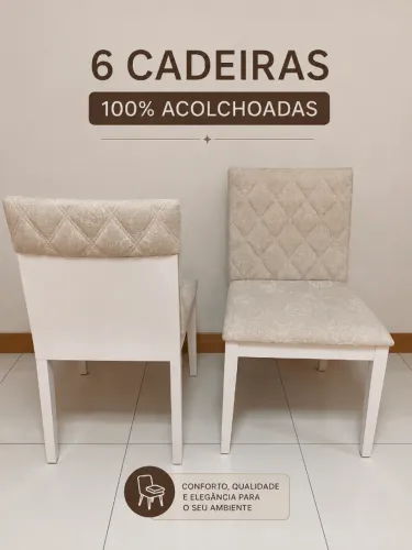 6 Cadeiras acolchoadas