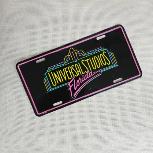 Placa de coleção Universal Studios Florida logotipo neon